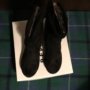 Report black suede boots